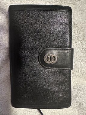 Bulgari Black Pebbled Leather Wallet